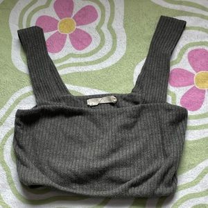 Gray crop top